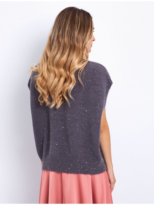 Knit blouse with rhinestones toi&moi 70-4867-225