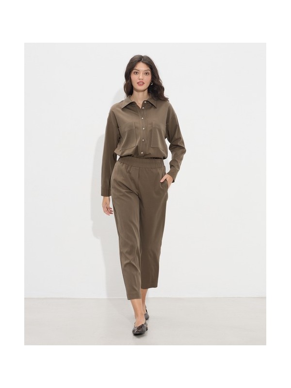 Oversized shirt in solid color passager 20098