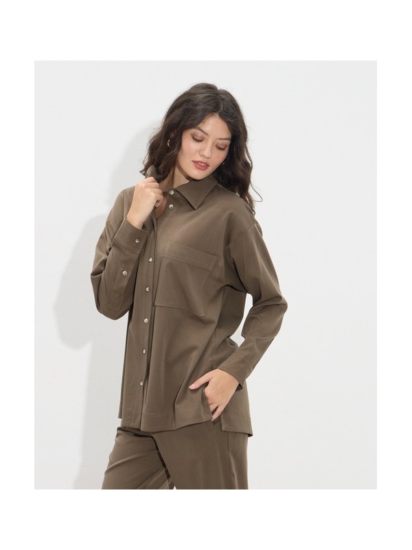 Oversized shirt in solid color passager 20098