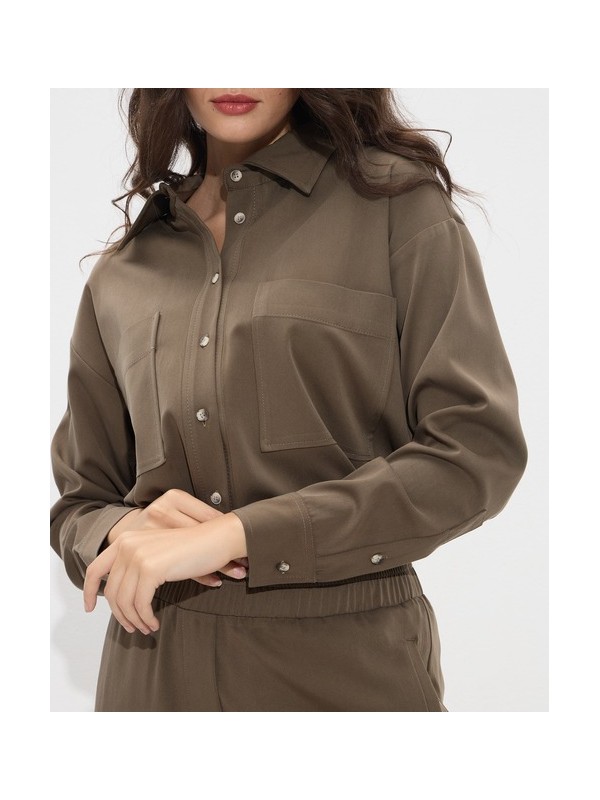 Oversized shirt in solid color passager 20098