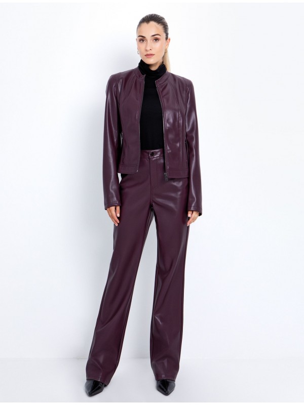 Faux leather jacket with zipper toi&moi 60-1667-225