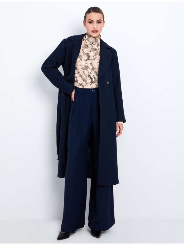 Textured coat with belt toi&moi 60-1723-225