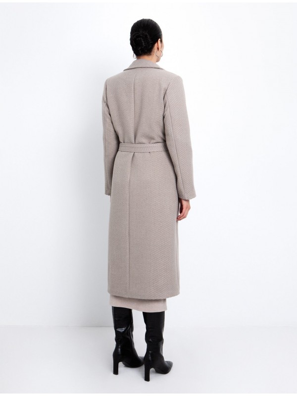 Textured coat with belt toi&moi 60-1723-225