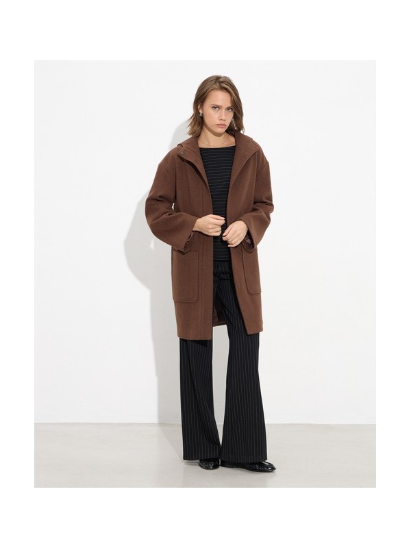 Oversized coat with hood and pockets passager 90014