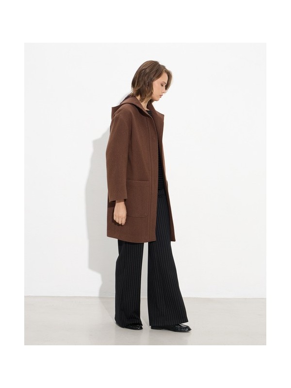 Oversized coat with hood and pockets passager 90014