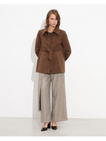 Ημίπαλτο κοντό με ζώνη...