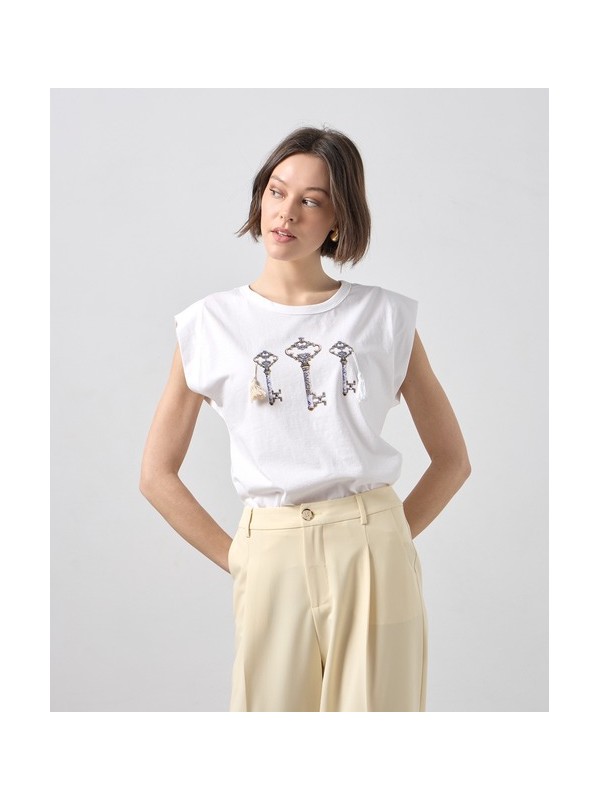 T-shirt with key print Passager 41077