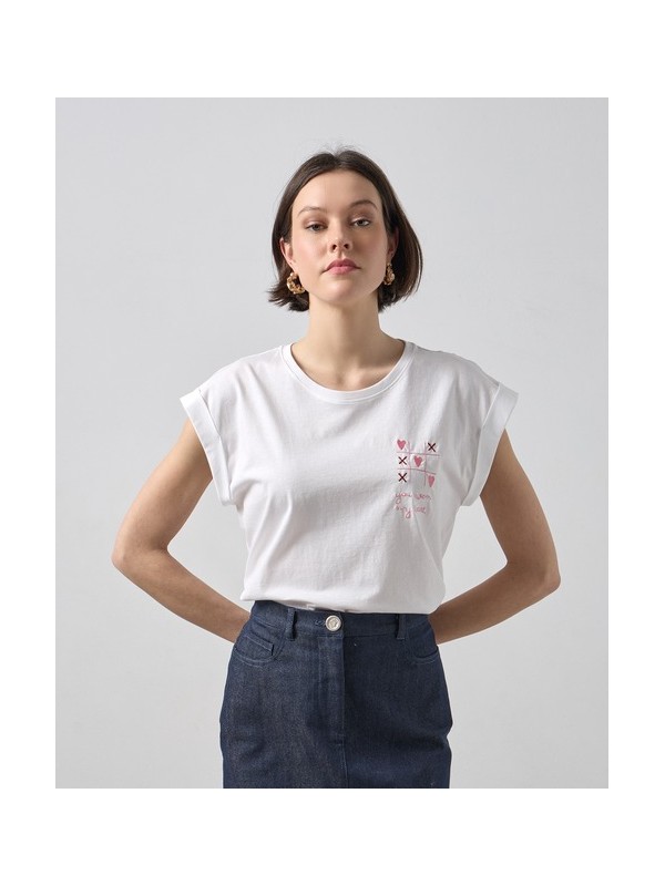 T-shirt with embroidered hearts Passager 41081