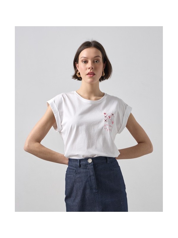 T-shirt with embroidered hearts Passager 41081