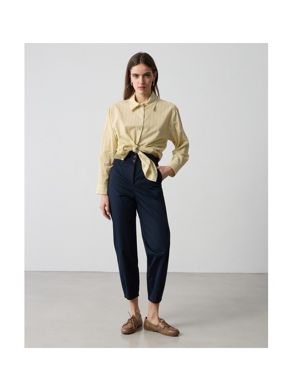 High-waisted cropped pants with buttons Passager 21036
