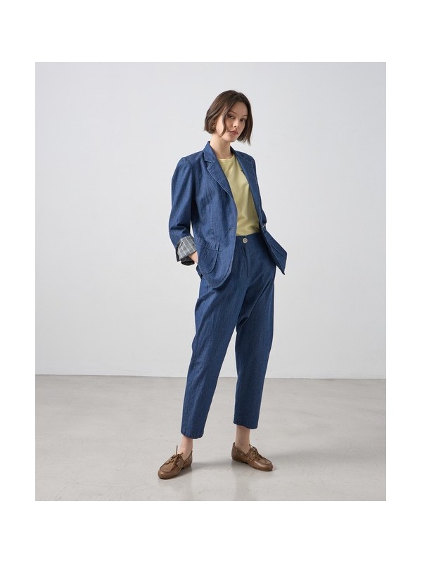 Σακακι denim με patch τσεπες Passager 81027