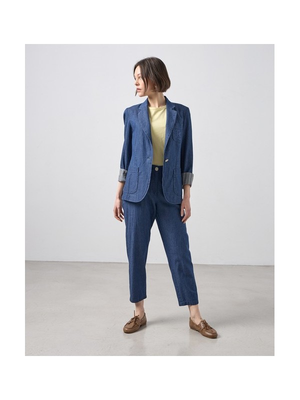 Σακακι denim με patch τσεπες Passager 81027