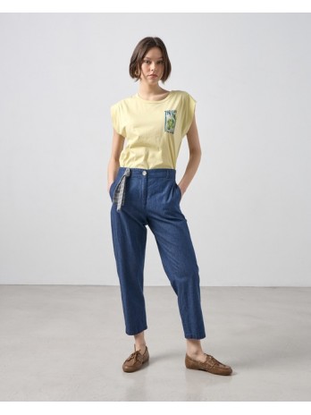 Barrel jeans in cotton...