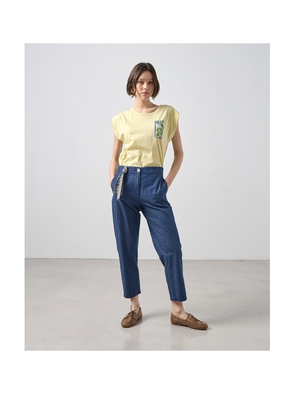 Barrel τζιν σε cotton ύφασμα Passager 21083