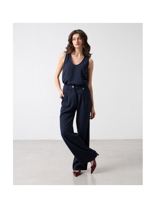 Crepe pants with pleats Passager 21056
