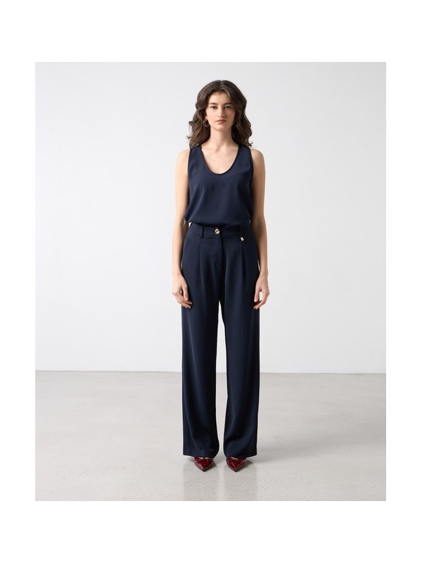 Crepe pants with pleats Passager 21056