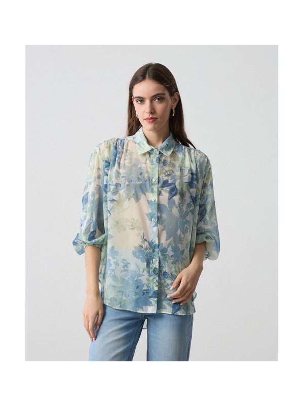 Πουκαμισο φλοραλ με γιακα Passager 51031