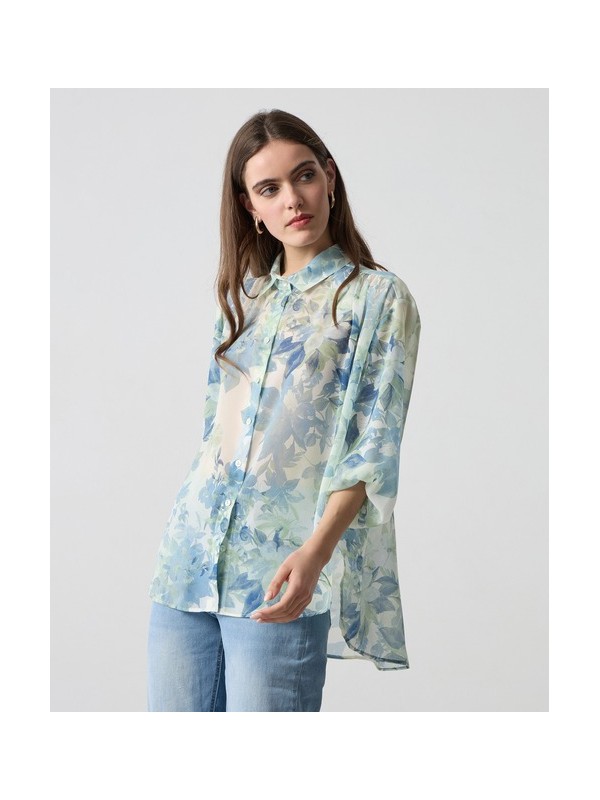 Πουκαμισο φλοραλ με γιακα Passager 51031