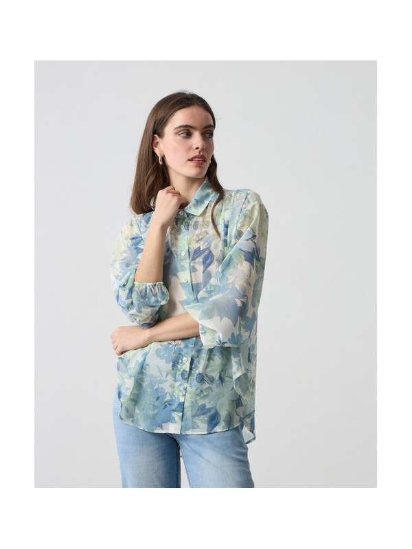 Πουκαμισο φλοραλ με γιακα Passager 51031