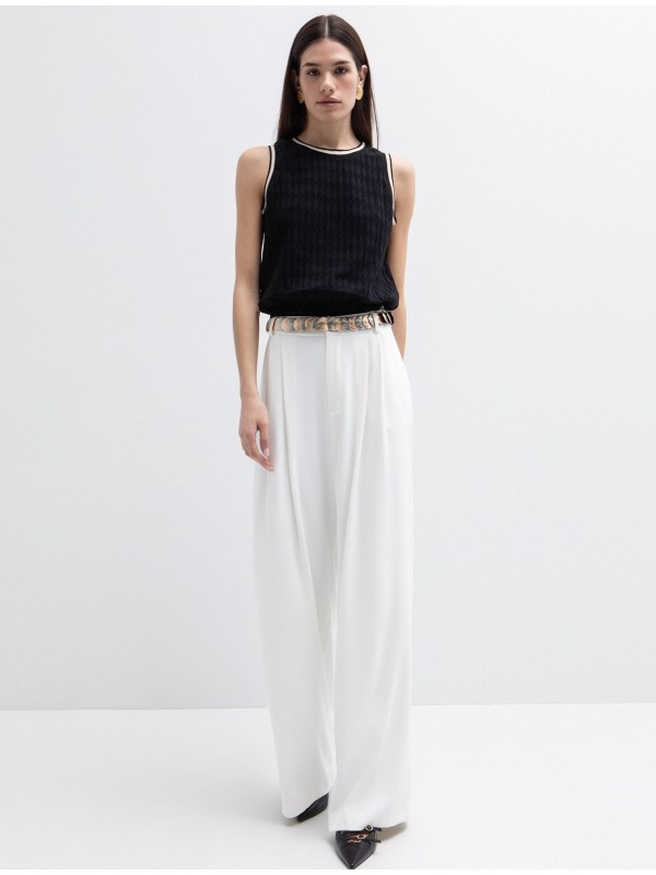 Diamond pattern top toi&moi 80-6751-126