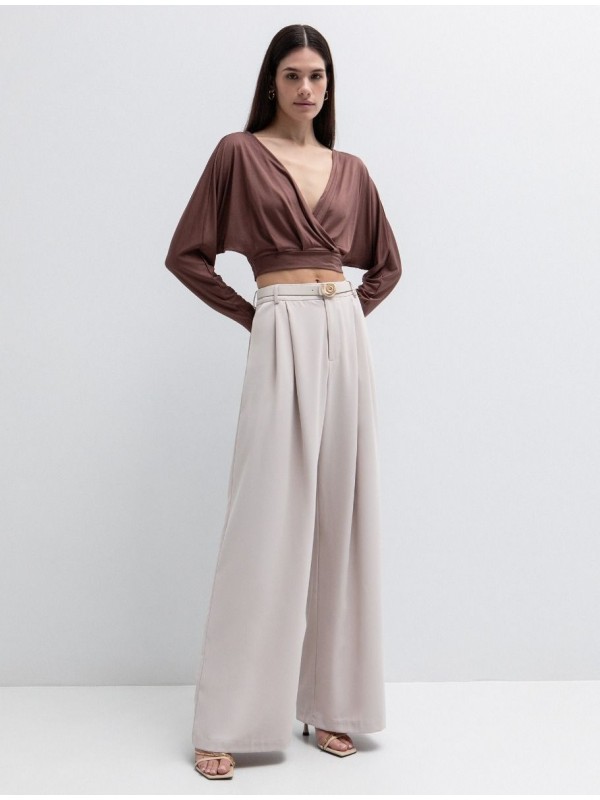 Wide leg παντελόνι με πιέτες toi&moi 20-5892-126