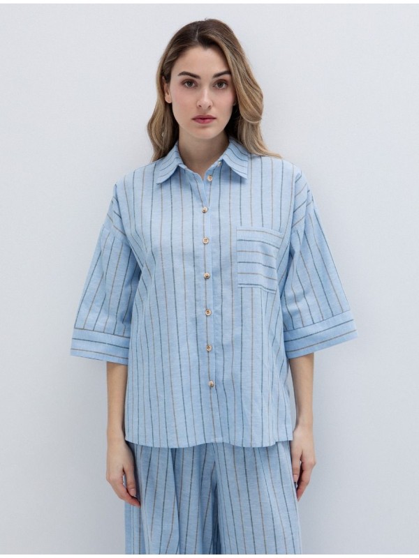 Mid-length πουκάμισο με ρίγες toi&moi 30-5789-126