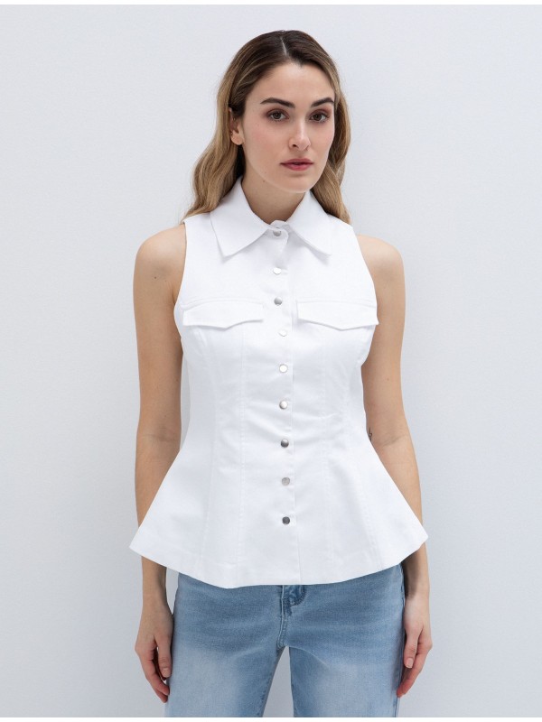 Denim effect vest toi&moi 40-0868-126