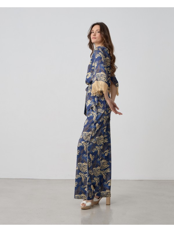 Παντελόνα εμπριμέ με ελαστική μέση Passager 21042