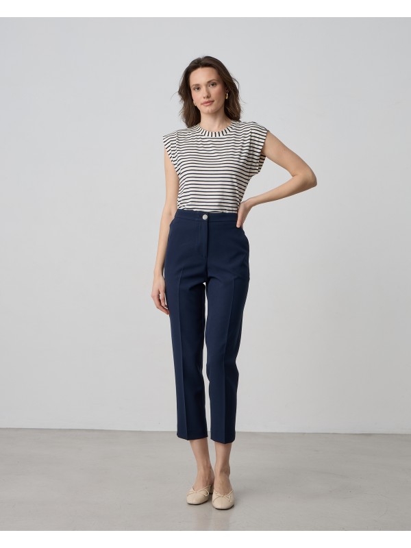 Παντελόνι cigarette σε κρεπ υφή Passagrer 21037