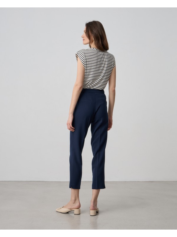 Cigarette pants in crepe texture Passagrer 21037