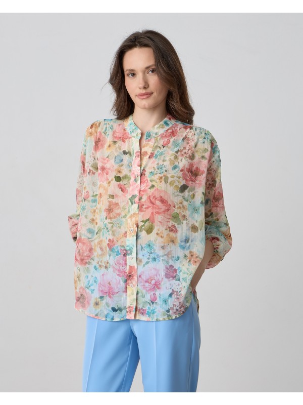 Πουκαμισο φλοραλ με μαο γιακα Passager 51035