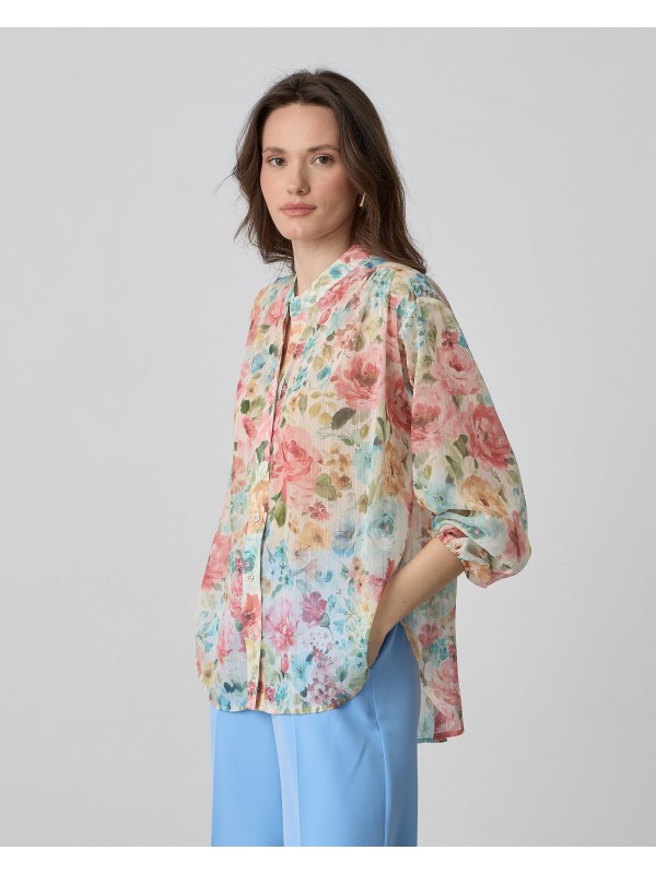 Πουκαμισο φλοραλ με μαο γιακα Passager 51035