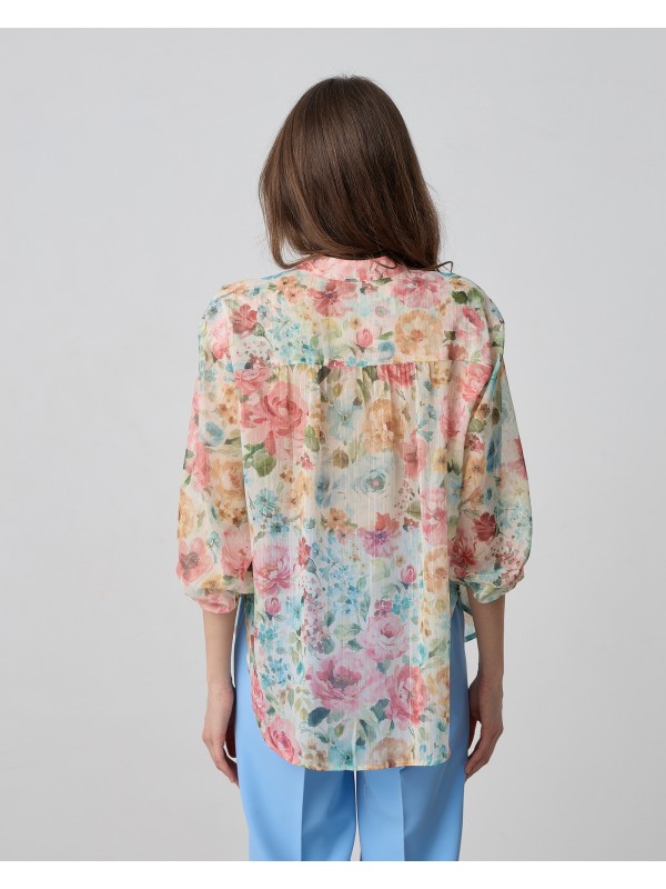 Πουκαμισο φλοραλ με μαο γιακα Passager 51035