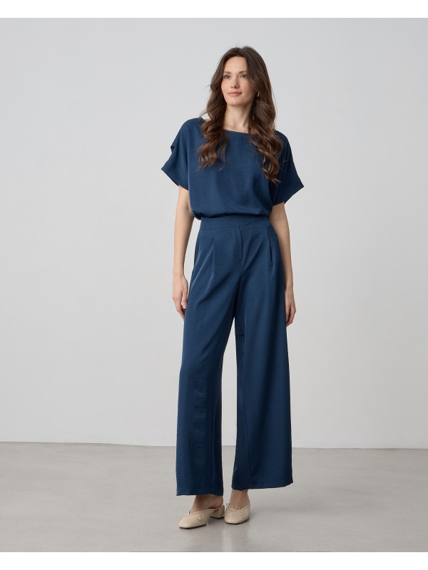 Pleated pants with elastic waist Passagre 21021