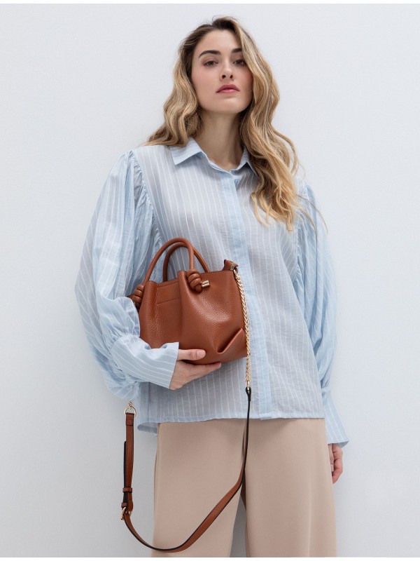 Ριγε πουκαμισο με puff μανικι toi&moi 30-5834-126