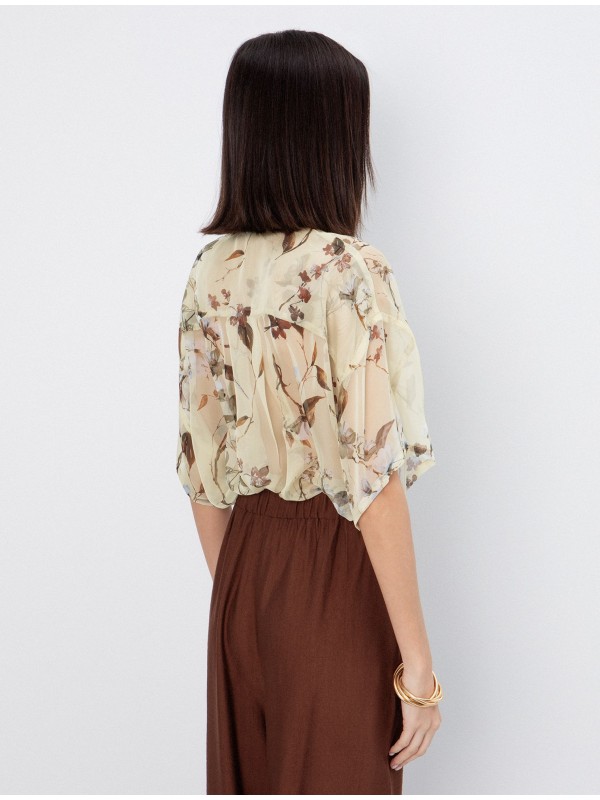 Floral shirt with ribbon toi&moi 30-5767-126