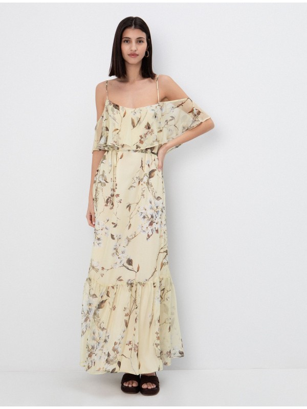 Floral dress with ruffles toi&moi 50-6789-126