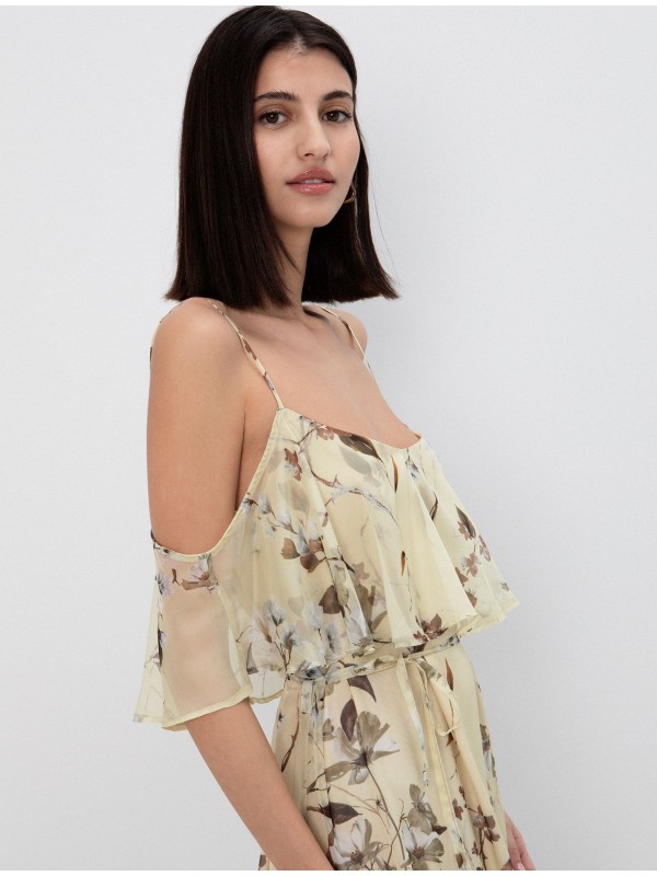 Floral dress with ruffles toi&moi 50-6789-126