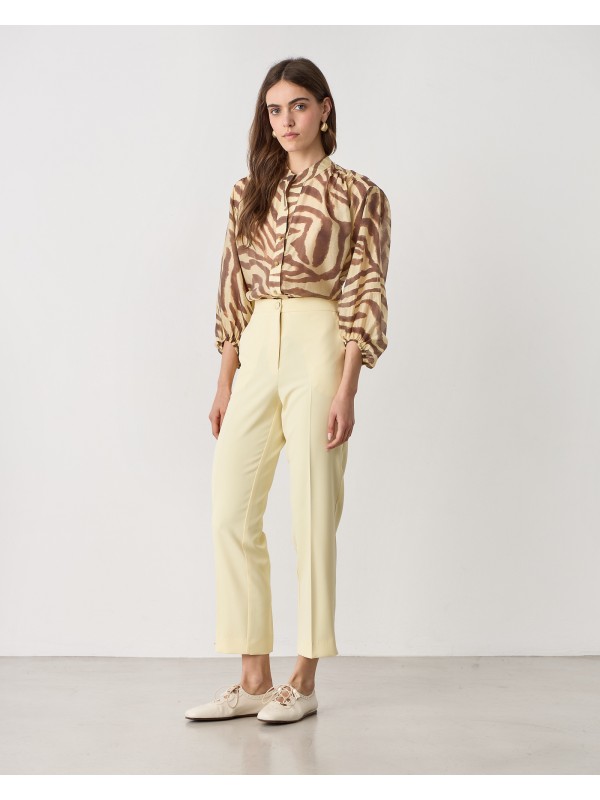 Cigarette pants in crepe texture Passagrer 21037