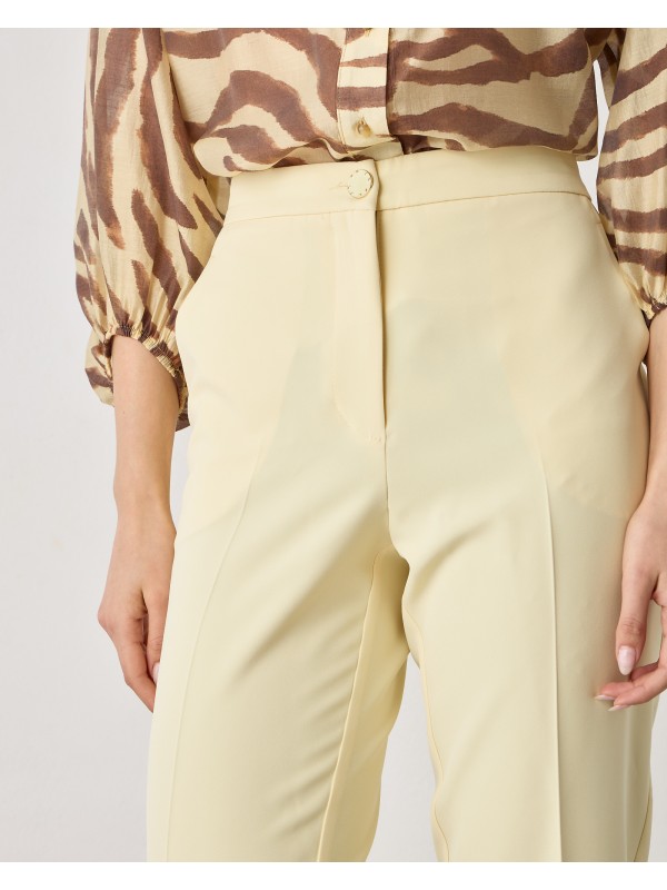Cigarette pants in crepe texture Passagrer 21037