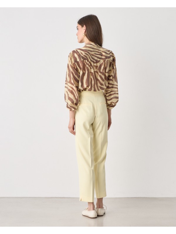 Cigarette pants in crepe texture Passagrer 21037