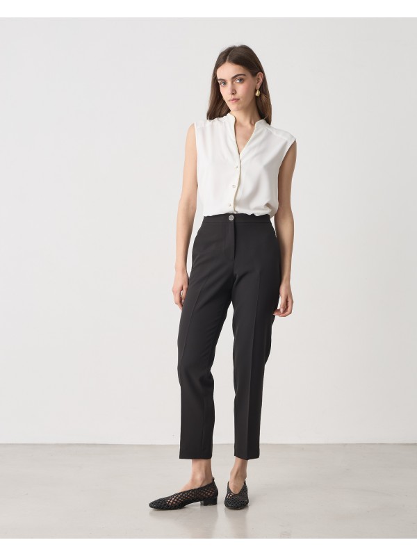 Παντελόνι cigarette σε κρεπ υφή Passagrer 21037