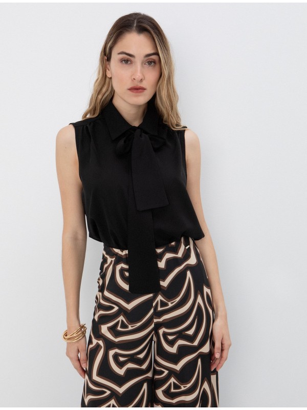 Shirt with a tie ribbon toi&moi 30-5854-126