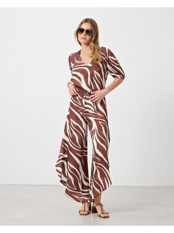 Pants with zebra print and openings Passager 21123