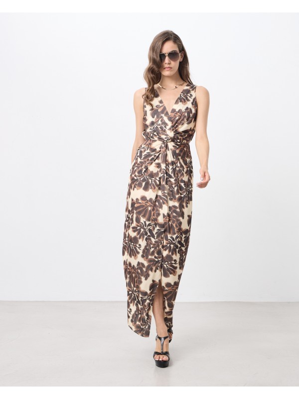 Maxi dress printed with knot Passager 72009