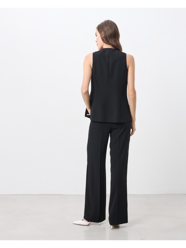 High-waisted crepe wide-leg trousers Passager 22054